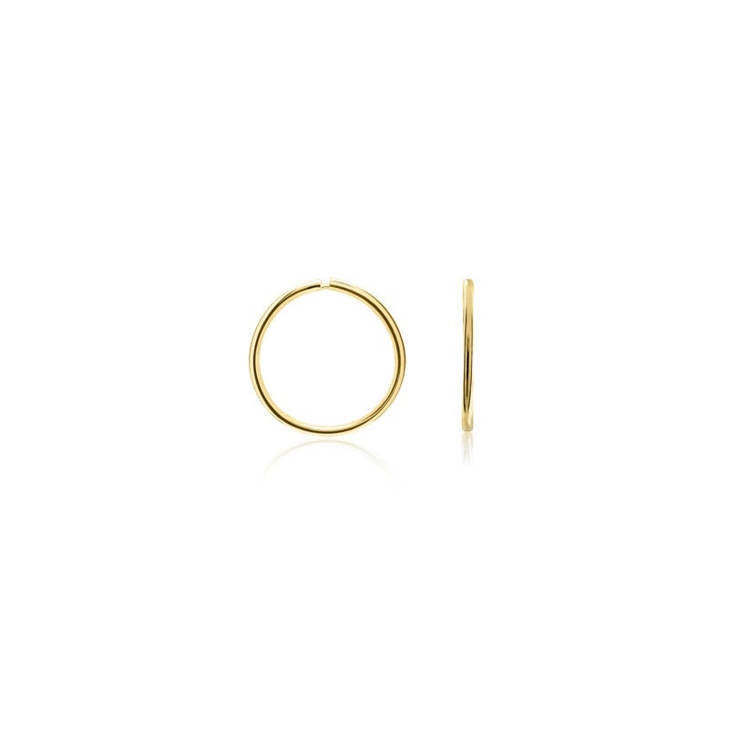 9ct Yellow Gold 23mm Sleeper Hoop Earrings