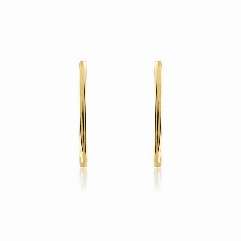 9ct Yellow Gold 23mm Sleeper Hoop Earrings