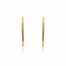9ct Yellow Gold 23mm Sleeper Hoop Earrings