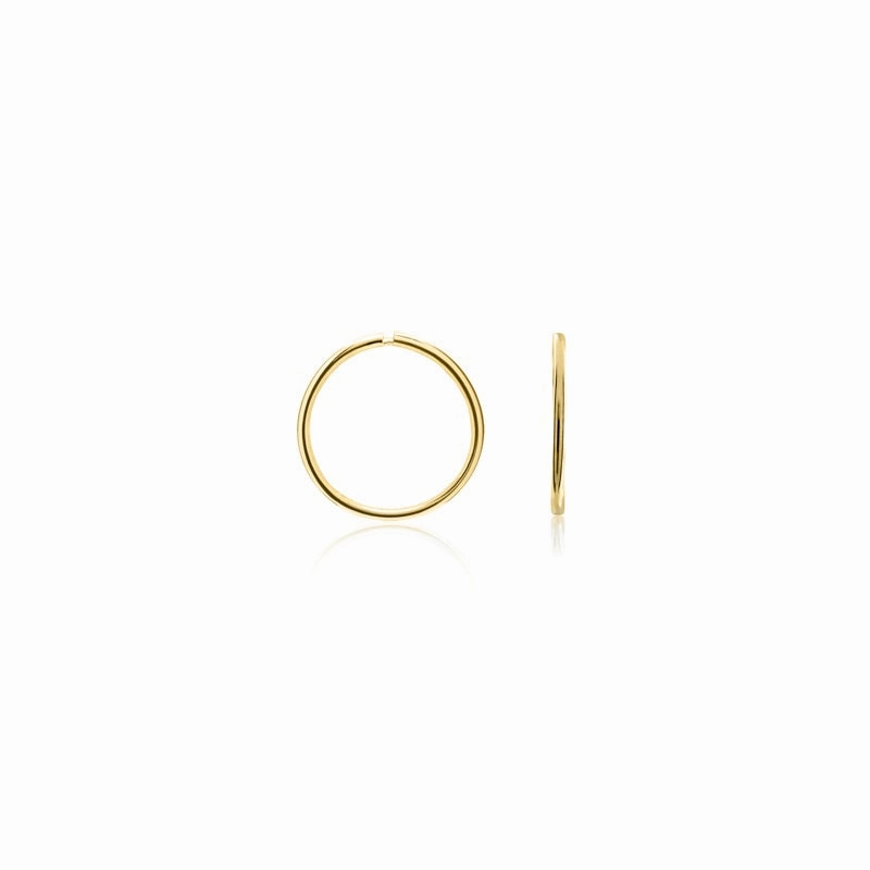 9ct Yellow Gold 23mm Sleeper Hoop Earrings