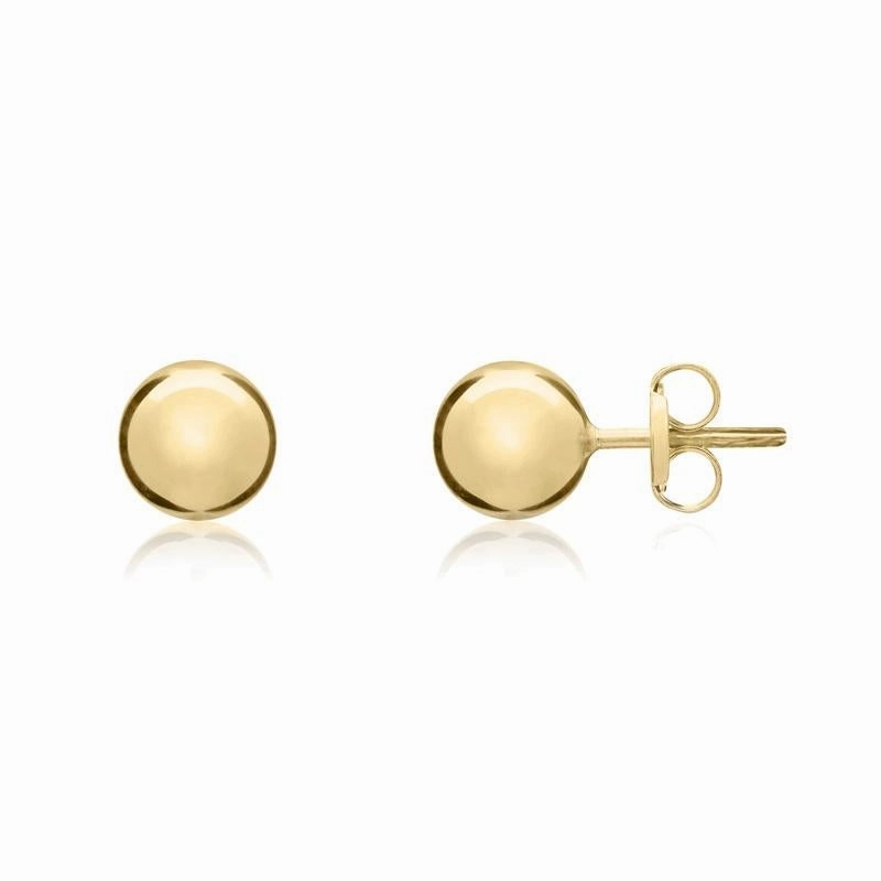 9ct Yellow Gold 7mm Ball Stud Earrings