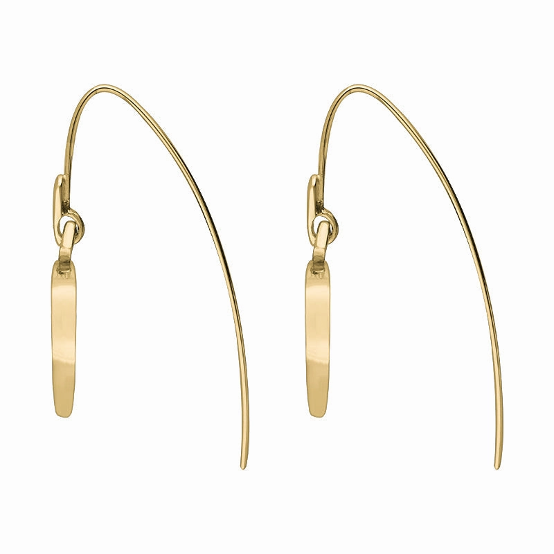 9ct Yellow Gold Bauxite Flore Filigree Heart Drop Earrings