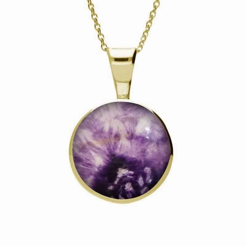 9ct Yellow Gold Blue John Heritage Round Necklace