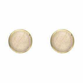 9ct Yellow Gold Coquina 5mm Classic Small Round Stud Earrings