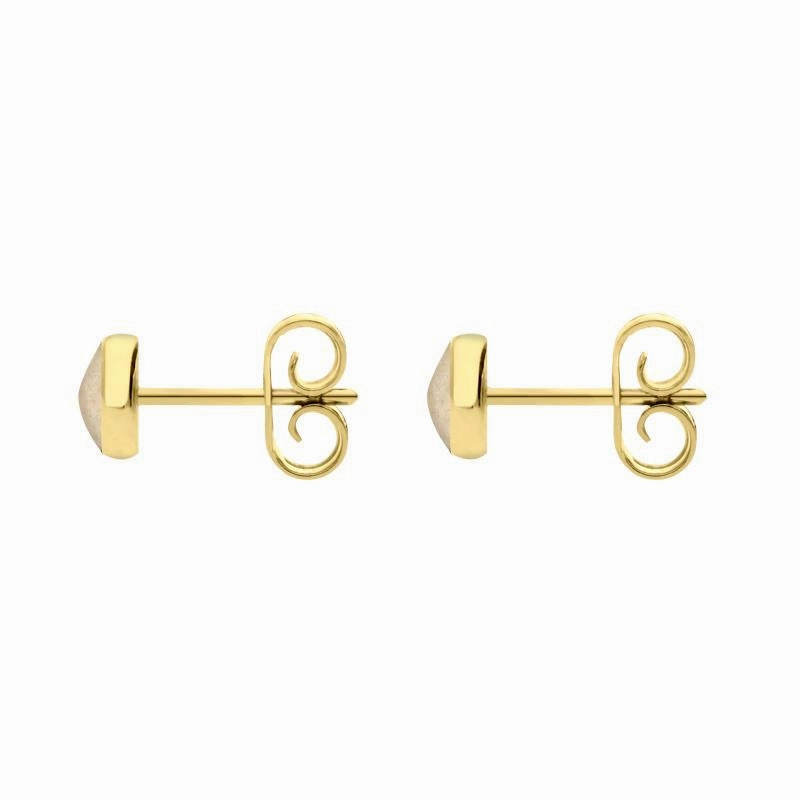 9ct Yellow Gold Coquina 5mm Classic Small Round Stud Earrings