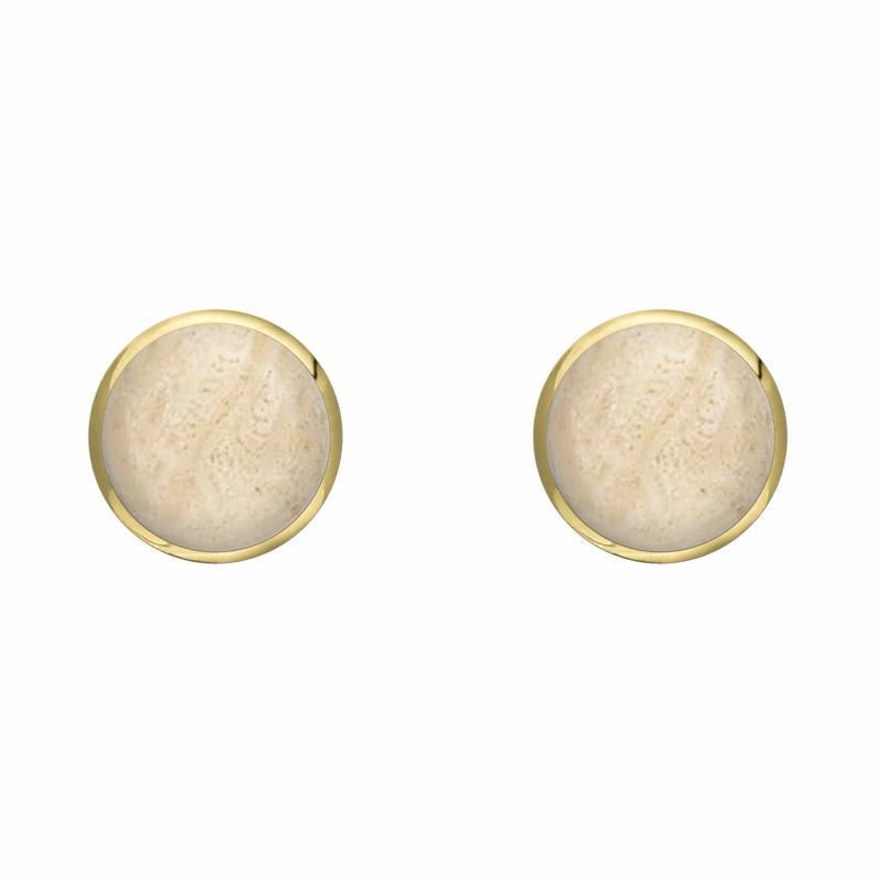 9ct Yellow Gold Coquina 5mm Classic Small Round Stud Earrings