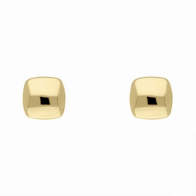 9ct Yellow Gold Domed Stud Earrings D