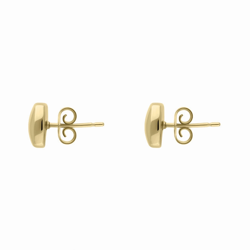 9ct Yellow Gold Domed Stud Earrings D