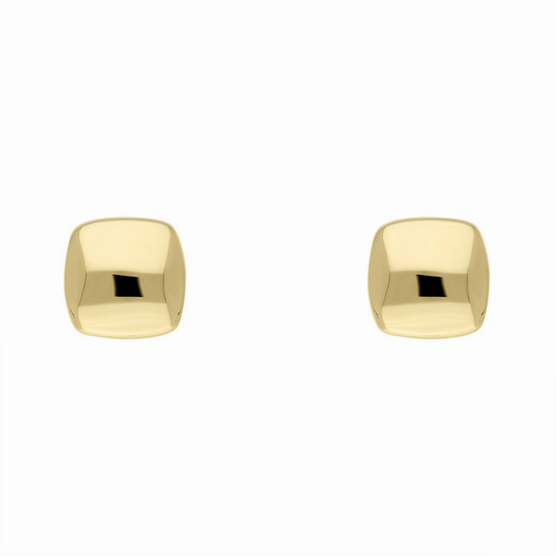 9ct Yellow Gold Domed Stud Earrings D