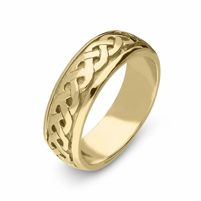 9ct Yellow Gold Fancy Celtic Wedding Ring D