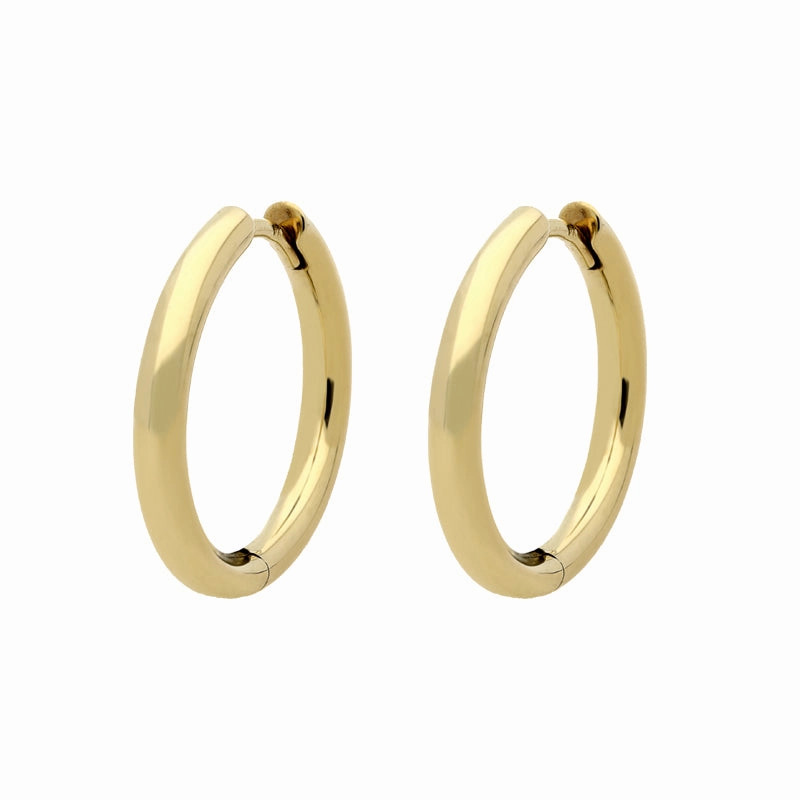 9ct Yellow Gold Hinged Hoop Earrings