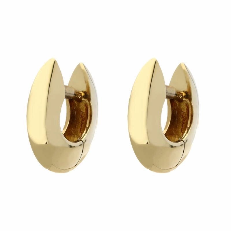 9ct Yellow Gold Hinged Hoop Earrings