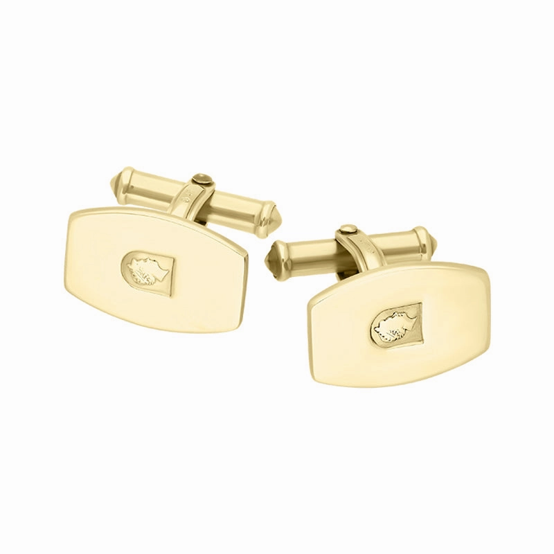 9ct Yellow Gold Jubilee Barrel Swivel Cufflinks D