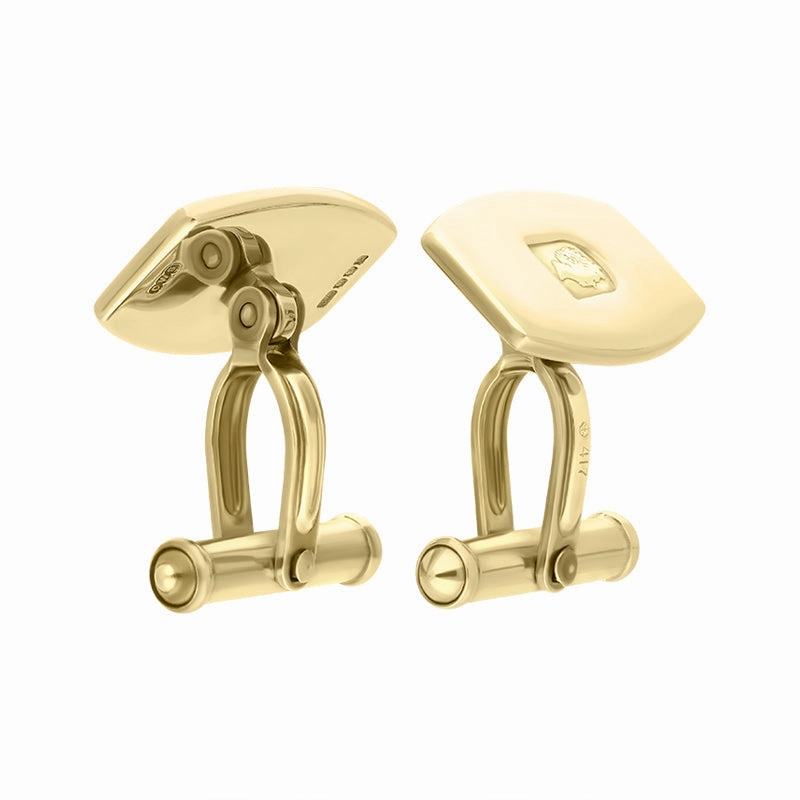 9ct Yellow Gold Jubilee Barrel Swivel Cufflinks D