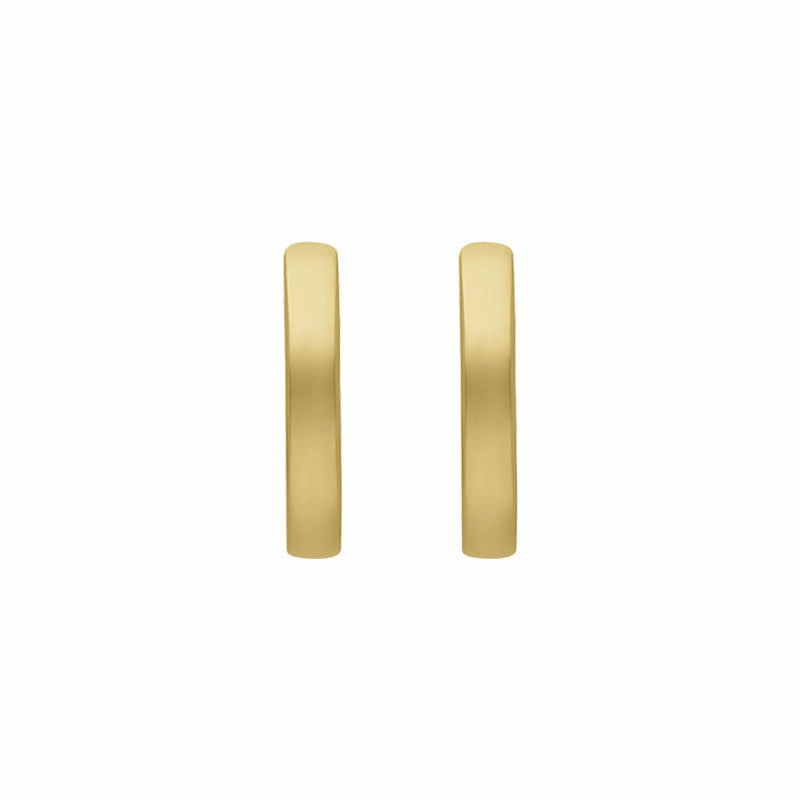 9ct Yellow Gold Round Domed Hoop Earrings