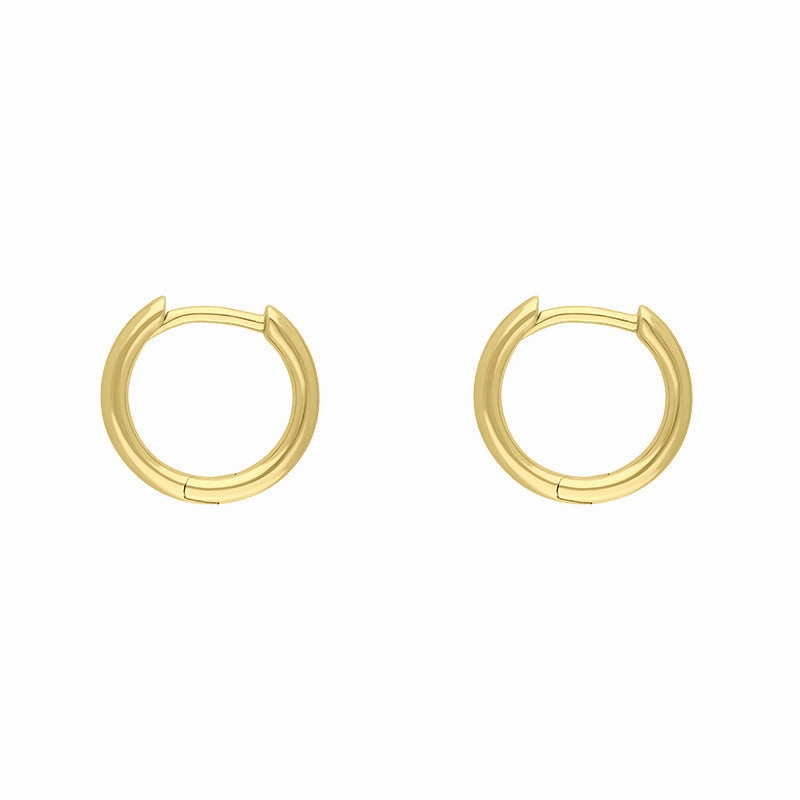 9ct Yellow Gold Round Hoop Earrings