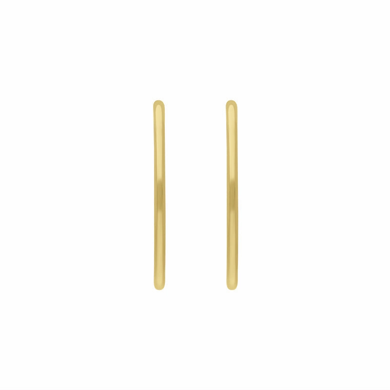 9ct Yellow Gold Round Hoop Earrings
