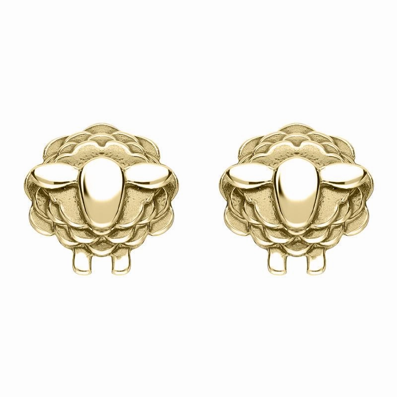 9ct Yellow Gold Sheep Stud Earrings