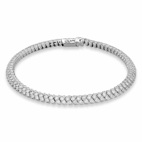 Al Coro Amori 18ct White Gold 4.22ct Diamond Tennis Bracelet