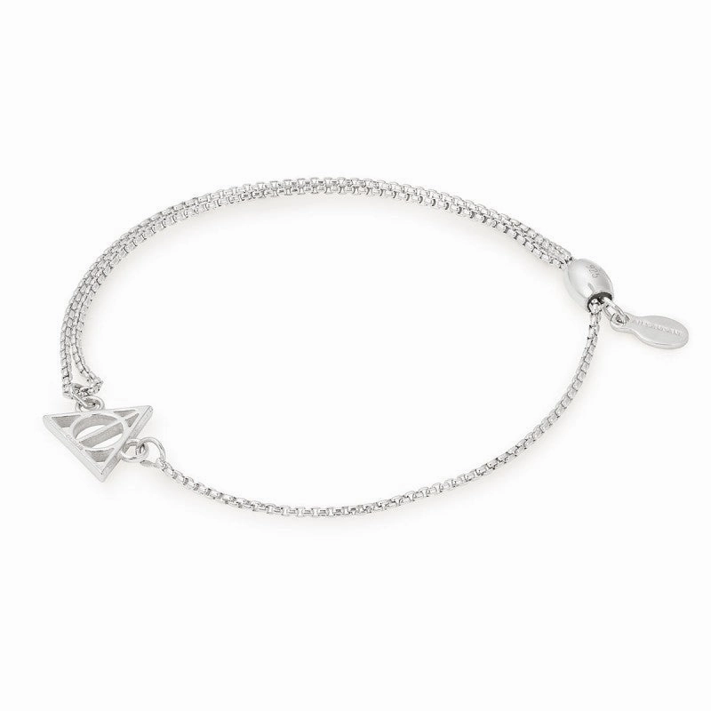 Alex And Ani Sterling Silver Deathly Hallows Pull Chain Bracelet
