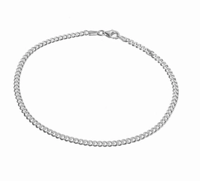 Anklet - 3mm tight curb link chain anklet - 2 colours
