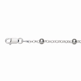 Anklet - Fancy Belcher Link with Bead Details Anklet - 2 colours