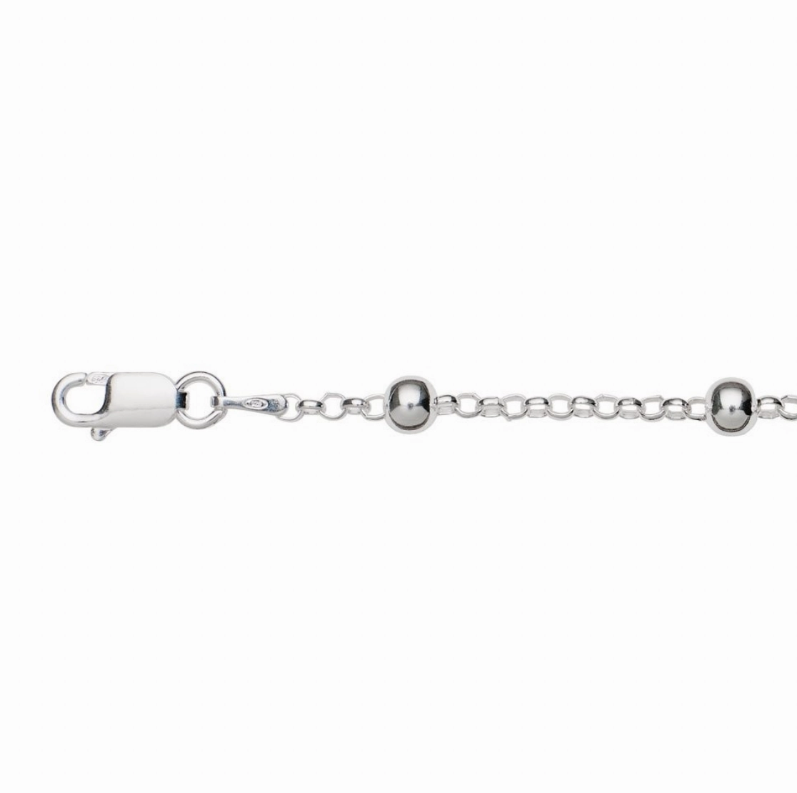 Anklet - Fancy Belcher Link with Bead Details Anklet - 2 colours