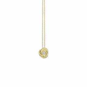 Annamaria Cammilli 18ct Lemon Bamboo Gold & Diamond Desert Rose Series Necklace