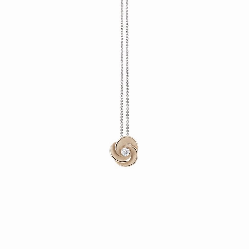 Annamaria Cammilli 18ct Natural Beige Gold & Diamond Desert Rose Series Necklace