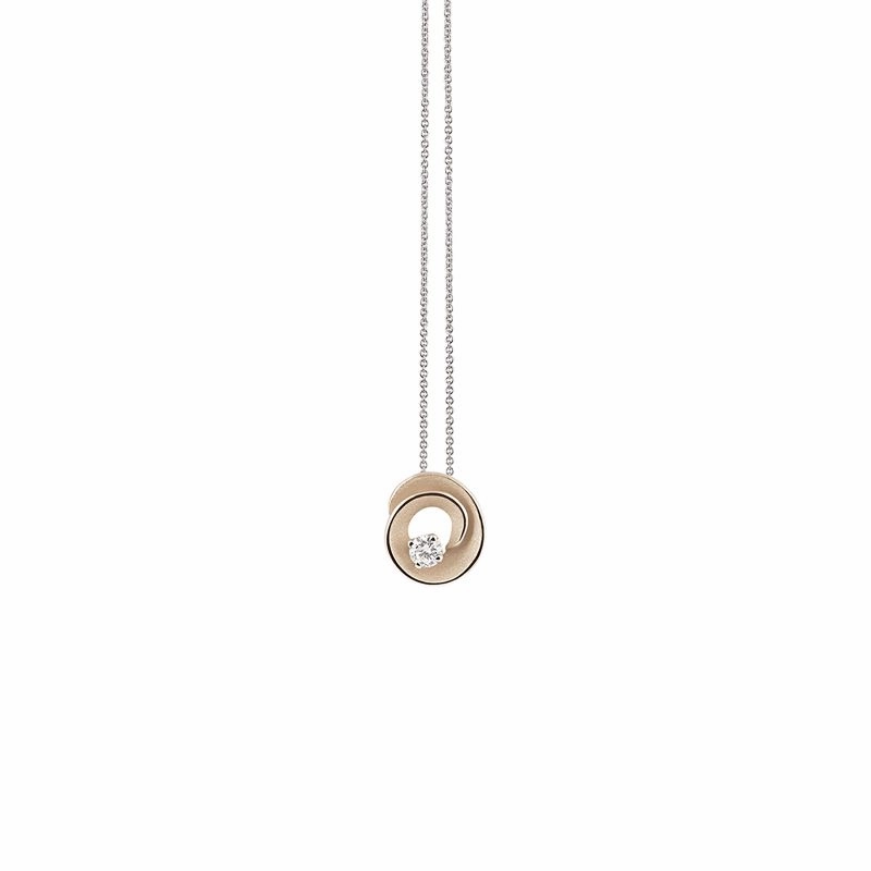 Annamaria Cammilli 18ct Natural Beige Gold & Diamond Dune Assolo Series Necklace