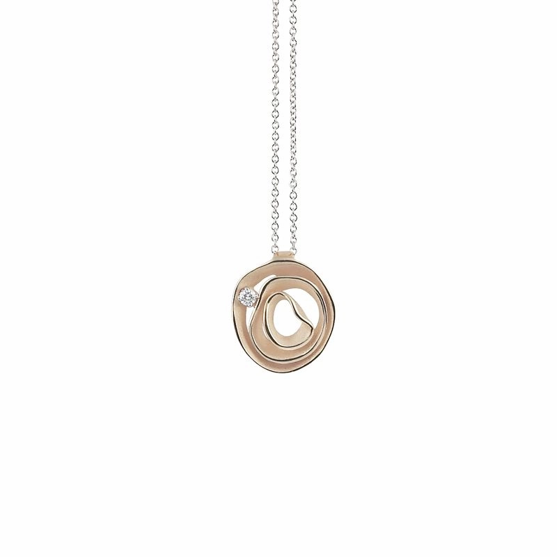 Annamaria Cammilli 18ct Natural Beige Gold & Diamond Dune Series Necklace