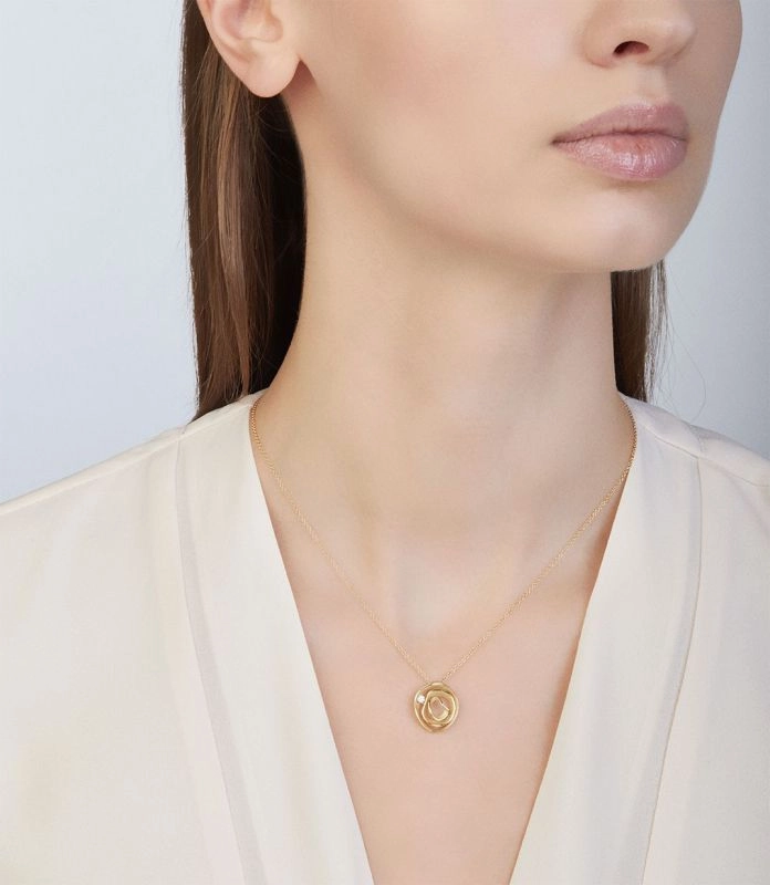 Annamaria Cammilli 18ct Natural Beige Gold & Diamond Dune Series Necklace