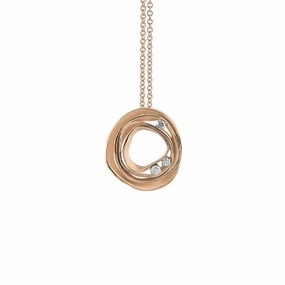 Annamaria Cammilli 18ct Orange Apricot Gold 0.16ct Diamond Dune Series Necklace