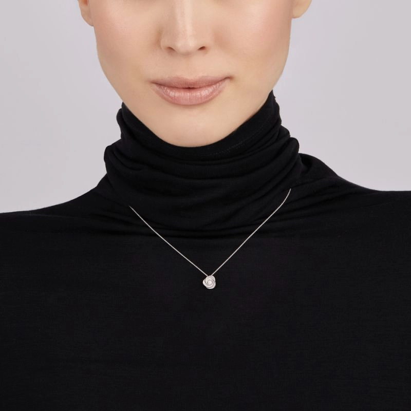 Annamaria Cammilli 18ct White Ice Gold & Diamond Desert Rose Series Necklace