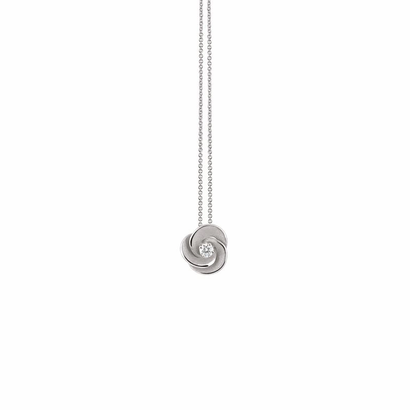 Annamaria Cammilli 18ct White Ice Gold & Diamond Desert Rose Series Necklace
