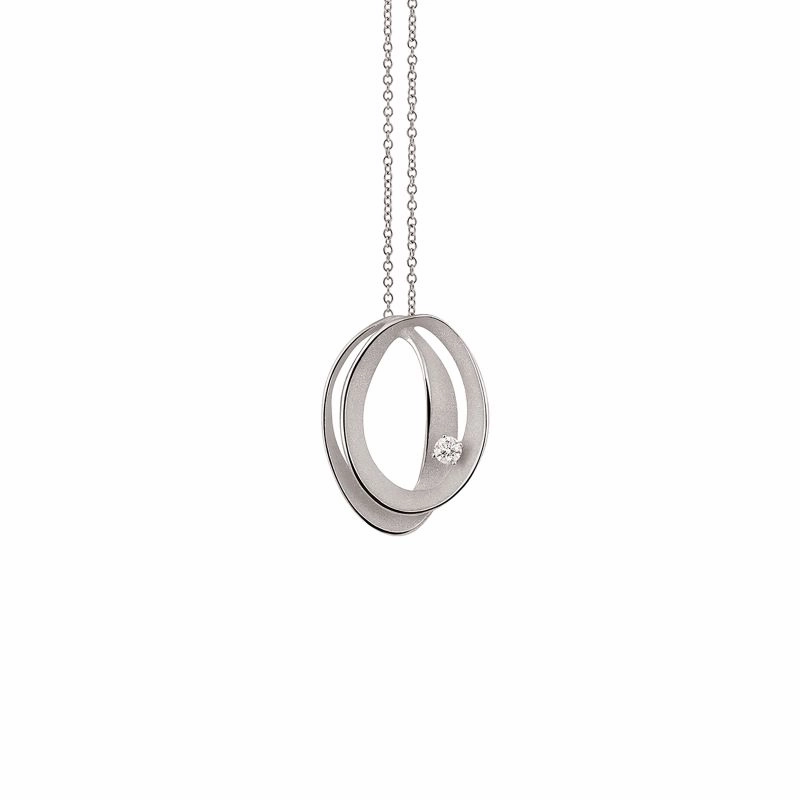 Annamaria Cammilli 18ct White Ice Gold & Diamond Dune Series Necklace