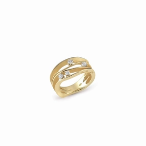 Annamaria Cammilli 18ct Yellow Sunrise & Diamond 0.27ct Ring