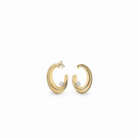 Annamaria Cammilli 18ct Yellow Sunrise Gold 0.2ct Diamond Dune Series Earrings