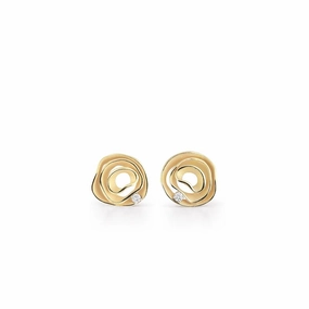 Annamaria Cammilli 18ct Yellow Sunrise Gold & Diamond Dune Series Earrings
