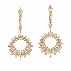 Astley Clarke Comet Burst 14ct Yellow Gold 0.69ct Diamond Drop Earrings