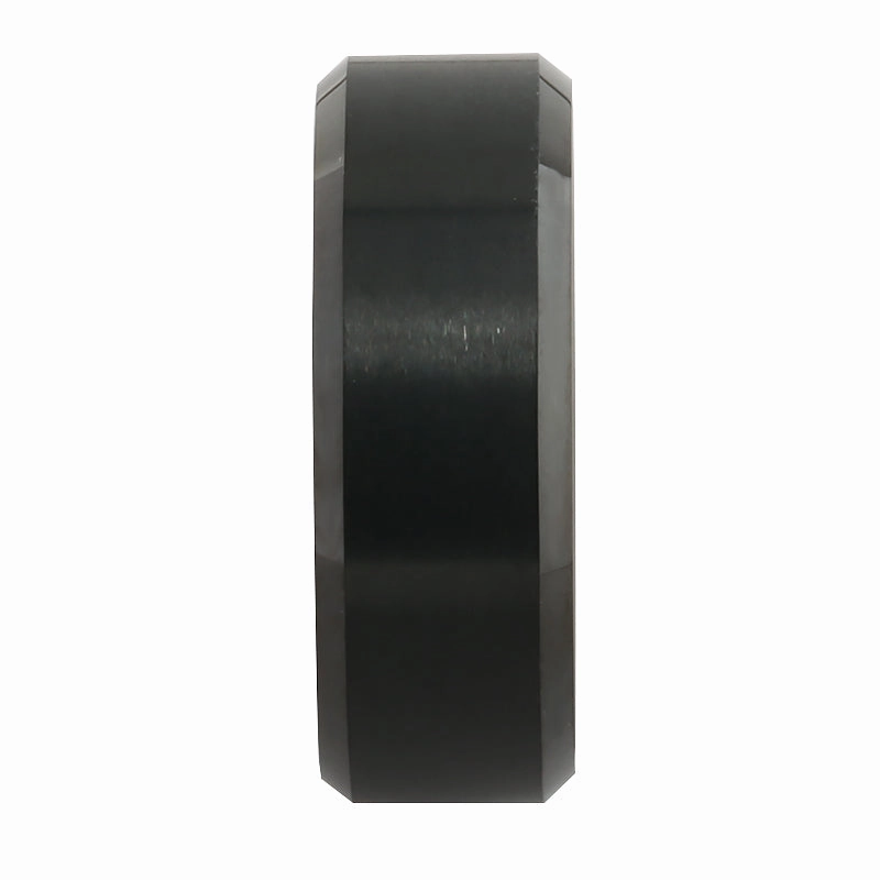 Black Tungsten Beveled Edge Wedding Ring 8mm