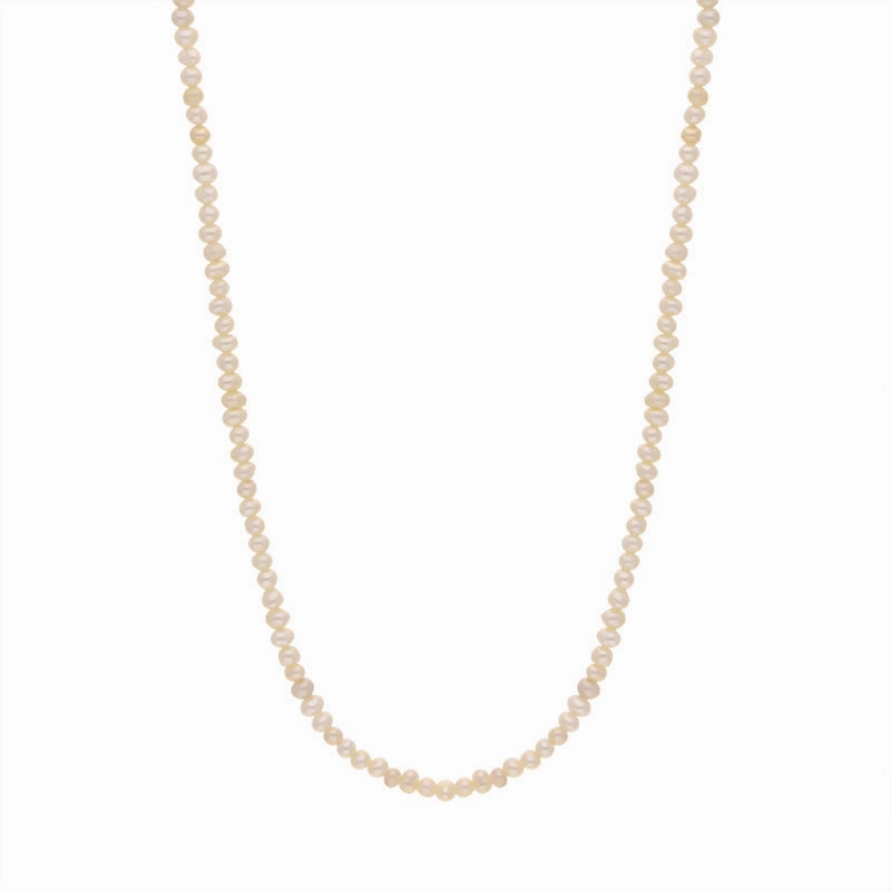 Cameo Italy Sterling Silver Pearl Necklet 45cm D