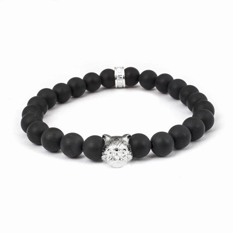 Cat Fever Sterling Silver Onyx Persian Bracelet