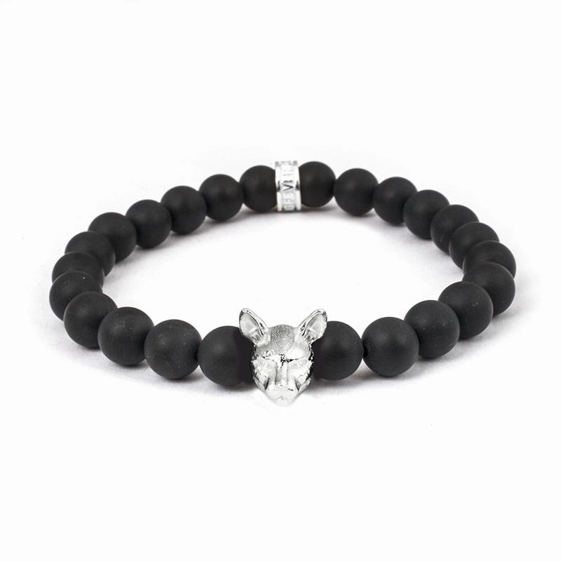 Cat Fever Sterling Silver Onyx Siamese Bracelet