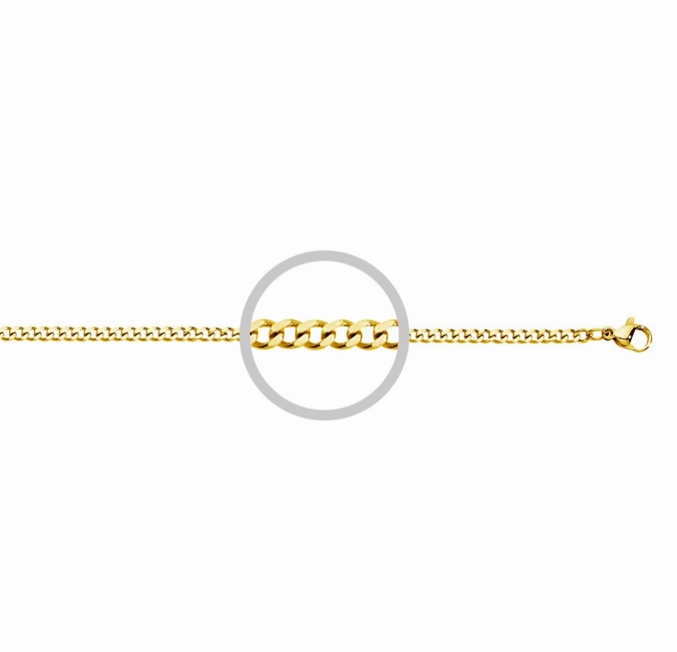 Chain- 3mm Stainless Steel YGP Curb Chain (2 Sizes)