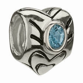 Chamilia Charm Birthstone Heart March