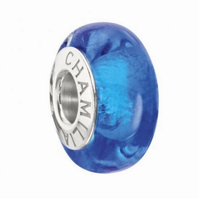 Chamilia Charm Capri Blue Murano Glass