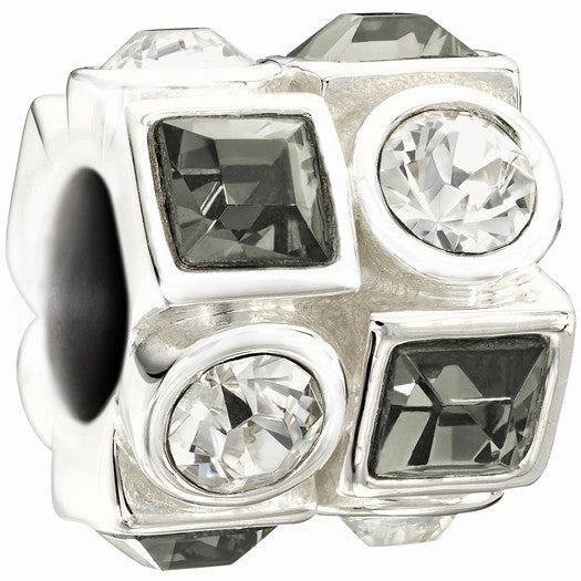 Chamilia Charm Circle & Square Black & White
