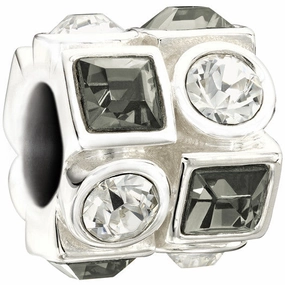 Chamilia Charm Circle & Square Black & White