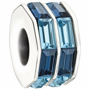 Chamilia Charm Double Baguette Blue